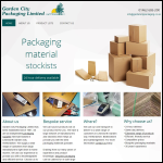 Screen shot of the City Packaging Ltd website.