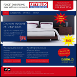 Screen shot of the City Beds Ltd website.