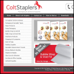 Screen shot of the Colt Staplers website.