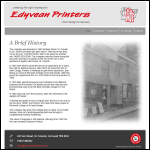 Screen shot of the Edyvean Printers website.