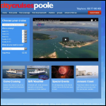 Screen shot of the Harveys Pleasure Boats of Poole Harbour website.