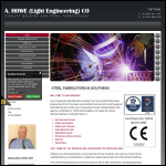 Screen shot of the Howe (Light Engineering) Ltd website.