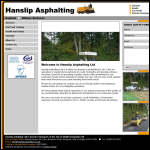 Screen shot of the Hanslip Asphalting website.