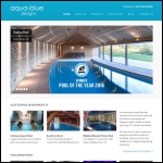 Screen shot of the Aqua Blue Designs website.