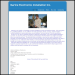 Screen shot of the Marine Electronic Installations website.