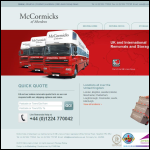 Screen shot of the McCormicks (Aberdeen) Ltd website.