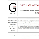 Screen shot of the Mica Glazing website.