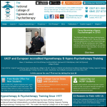 Screen shot of the National College of Hypnosis & Psychotherapy website.