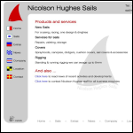 Screen shot of the Nicolson Hughes Sails website.