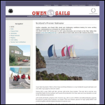 Screen shot of the Owen Sails website.