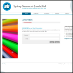 Screen shot of the Sydney Beaumont (Leeds) Ltd website.