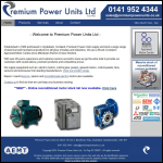 Screen shot of the Premium Power Units Ltd website.