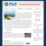 Screen shot of the PLS Construction Ltd website.