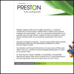 Screen shot of the Preston & Co Engineering Ltd website.