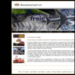 Screen shot of the RA Executive Freight Ltd website.