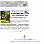 Screen shot of the Spectrum Security Services website.