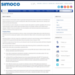 Screen shot of the Simoco International Telecommunications website.