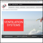 Screen shot of the S & P UK Ventilation Systems Ltd website.