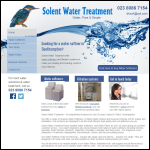 Screen shot of the Solent Water Treatment website.