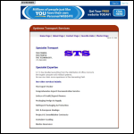 Screen shot of the Systems Transport Services website.