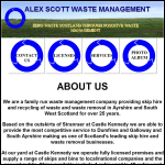Screen shot of the Alex Scott & Son website.