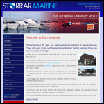 Screen shot of the Storrar Marine Store website.