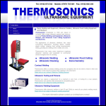 Screen shot of the Thermosonics website.