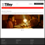 Screen shot of the Tilley International plc website.