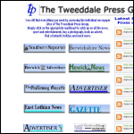 Screen shot of the Tweeddale Press Group website.