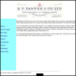 Screen shot of the Tanner, R. T. & Co Ltd website.