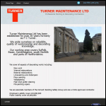 Screen shot of the Turner Maintenance Ltd website.