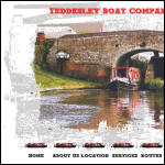 Screen shot of the Teddesley Boat Co website.