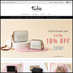 Screen shot of the Tula Bags Ltd website.