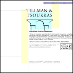 Screen shot of the Tillman & Tsoukkas website.