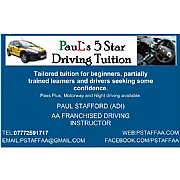 Paul's 5 Star Driving Tuition logo