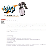 Screen shot of the B T Products (Engineering) Ltd website.