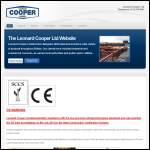 Screen shot of the Leonard Cooper Ltd website.