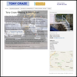 Screen shot of the Tony Craze Welding & Fabrication website.