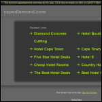 Screen shot of the Cape Diamond Products Ltd website.