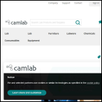 Screen shot of the Camlab Ltd website.