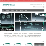 Screen shot of the Crystal Clear Glass Engravers website.