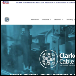 Screen shot of the Clarke Cable Ltd website.