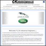 Screen shot of the CK Industrial Engineers Ltd website.