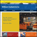 Screen shot of the William Corbett & Co Ltd website.