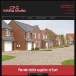 Screen shot of the C & G Building Supplies Ltd website.