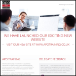 Screen shot of the APO Materials Management Ltd website.