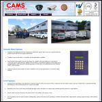 Screen shot of the CAMS Fire & Security plc website.