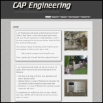 Screen shot of the CAP Fabrications Ltd website.