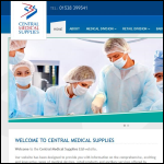 Screen shot of the Central Medical Supplies Ltd website.