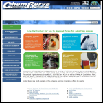 Screen shot of the Chemserve website.